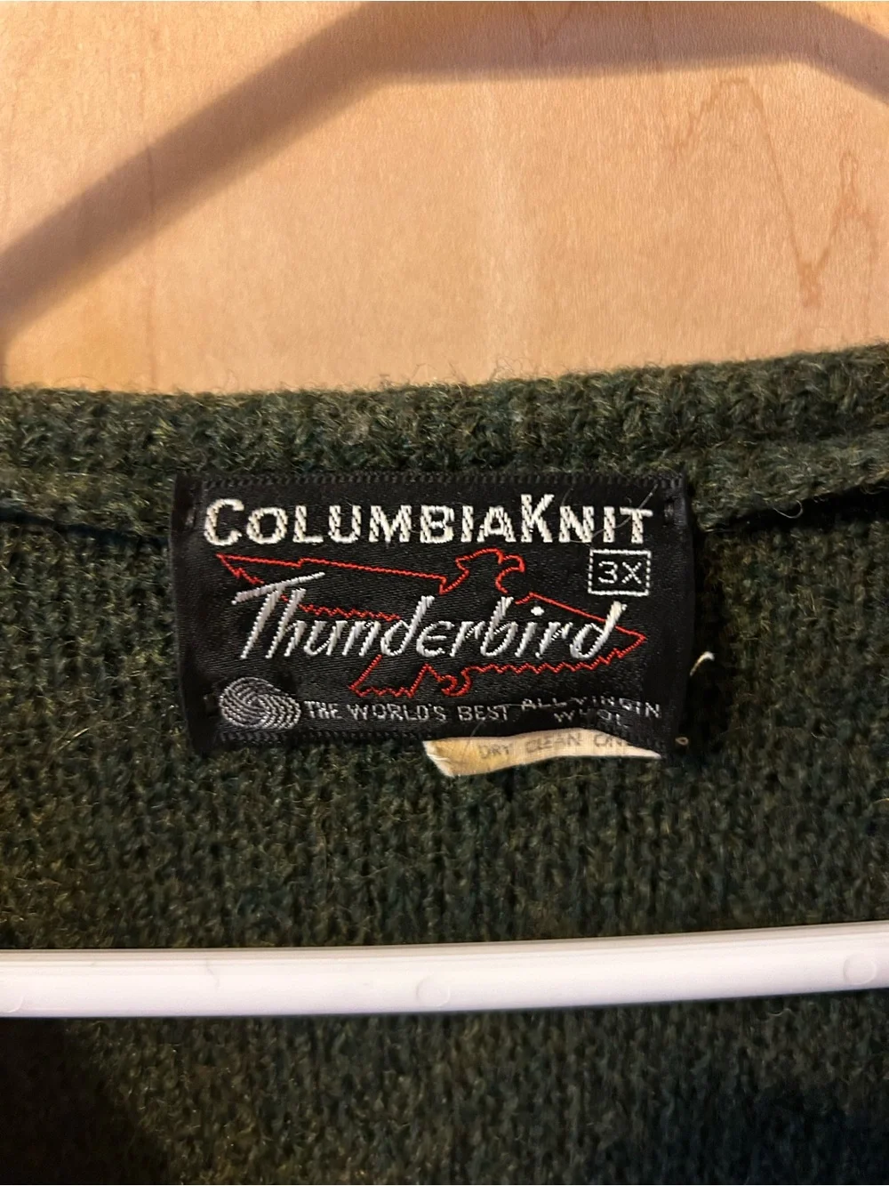 Olive Green 100% Virgin Wool Cardigan Sweater